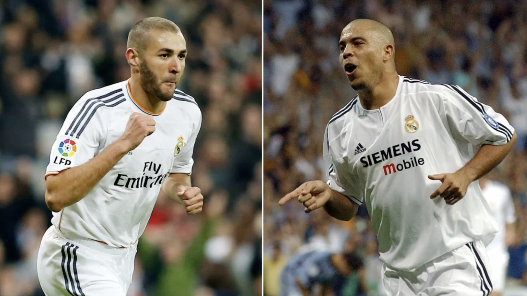 Karim Benzema et Ronaldo Nazario dit El Fenomeno.