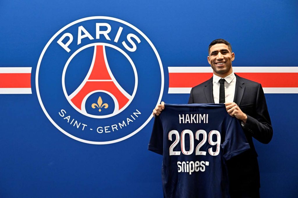 Alt= Achraf Hakimi parisien jusqu'en 2029.