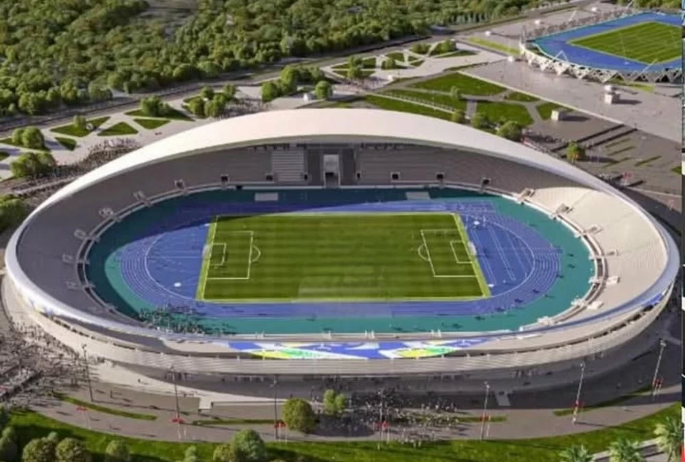 Construit en un temps record, le stade olympique est prêt pour le show.