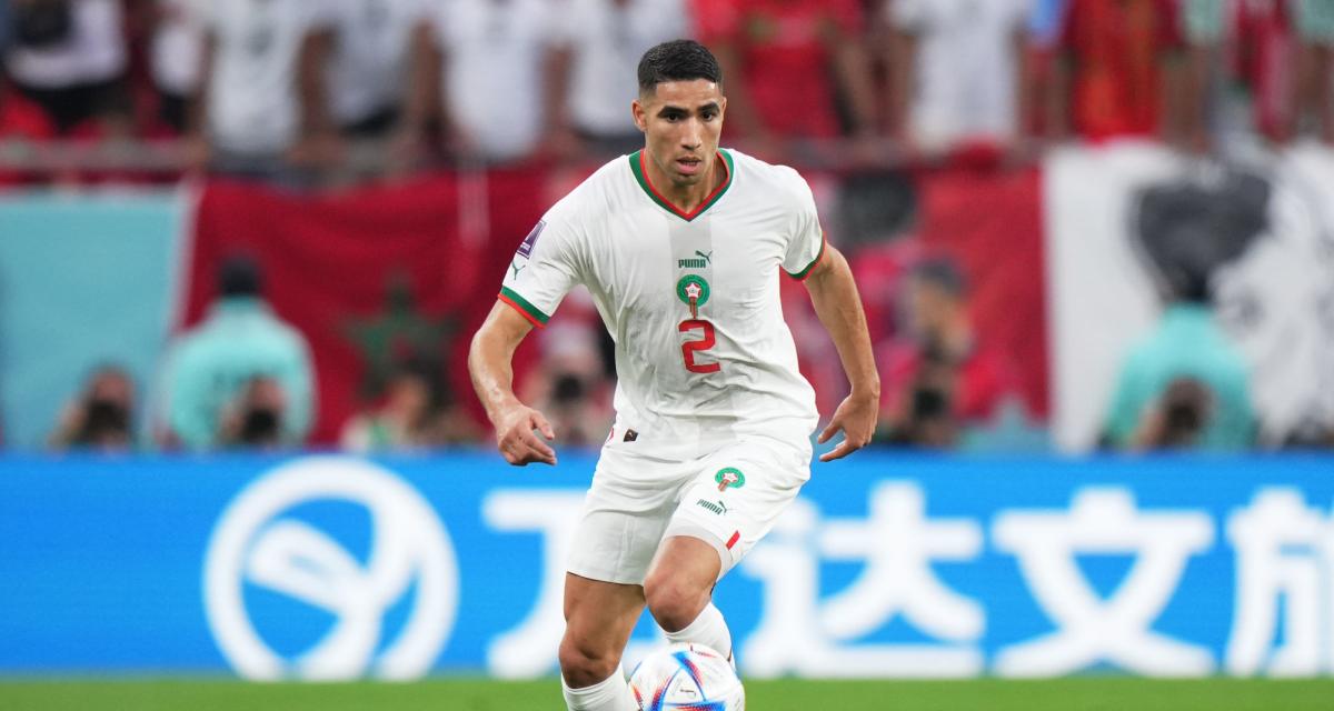Achraf Hakimi, latéral droit du PSG et des Lions de l'Atlas.