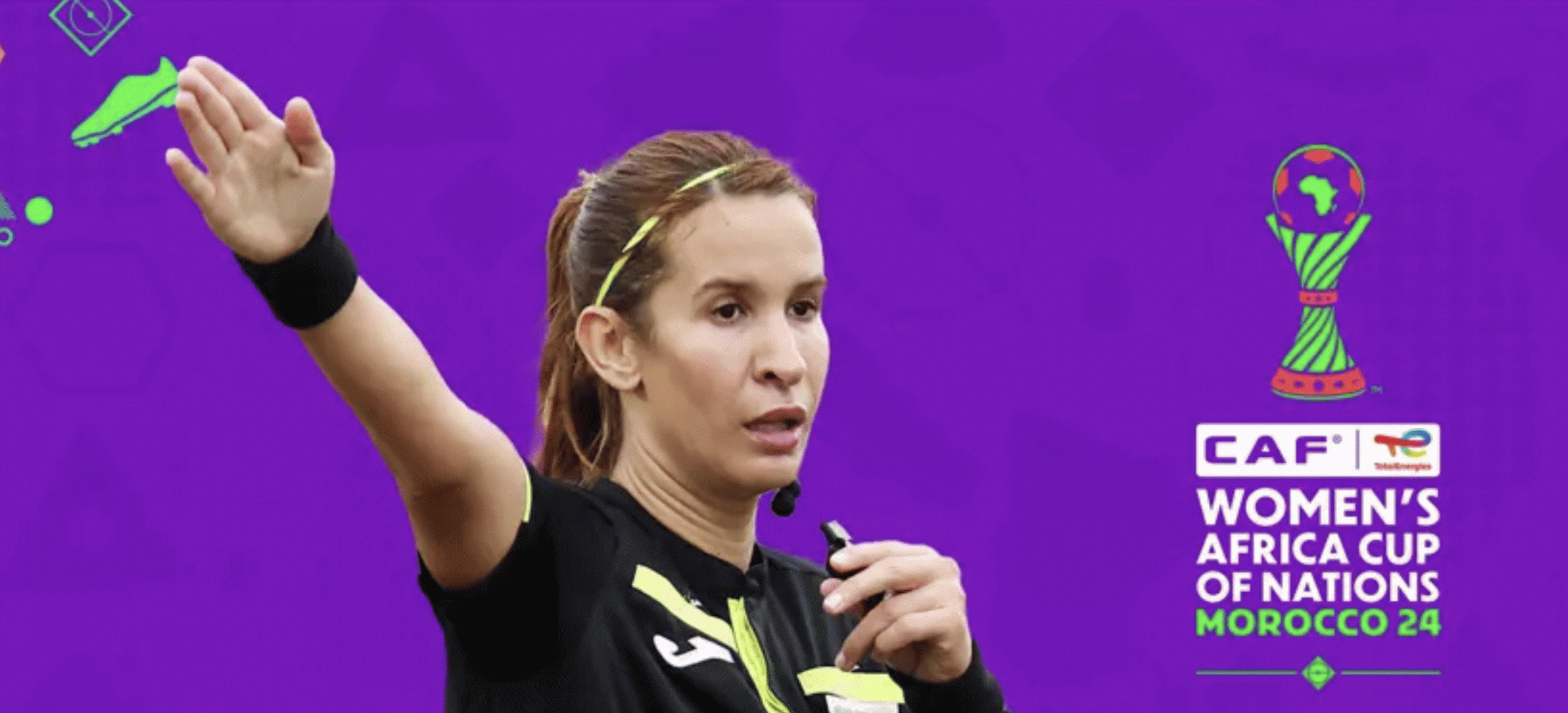 L'arbitre Bouchra Karboubi officiera à la CAN Maroc 2024.