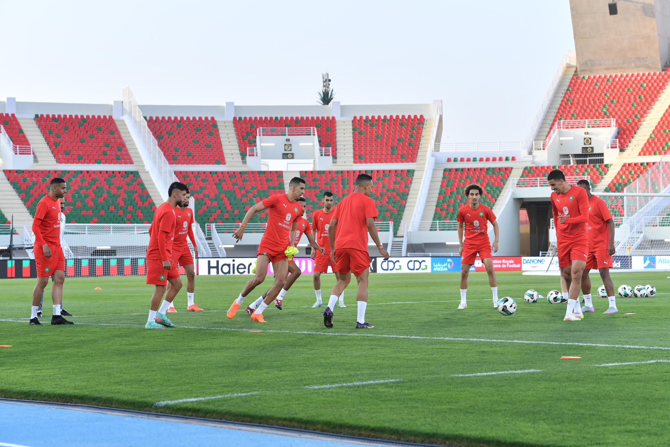 Maroc- Tunisie: entraînement de veille de match pour les Lions de l’Atlas