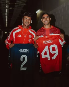 alt= Ballon d'or : Adam Aznou soutien Achraf Hakimi.