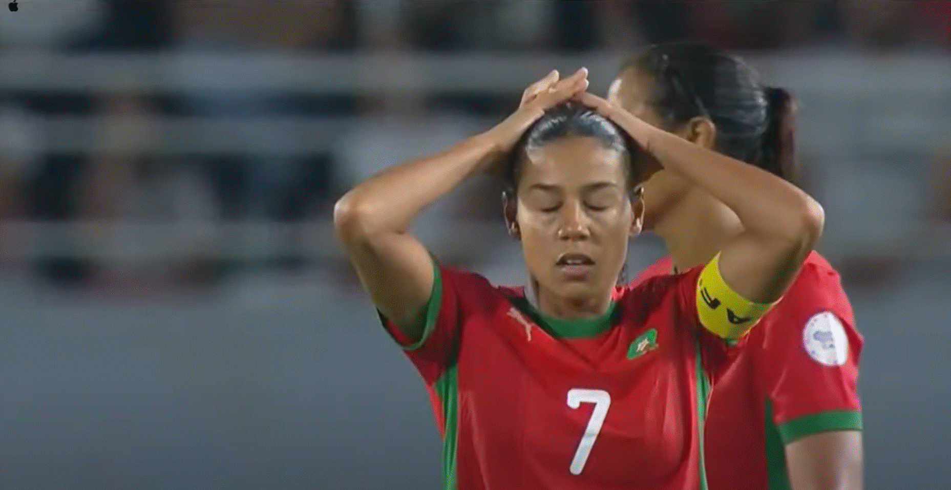 Ghizlane Chebbak dévastée après la défaite du Maroc face au Nigeria en finale de la CAN féminine