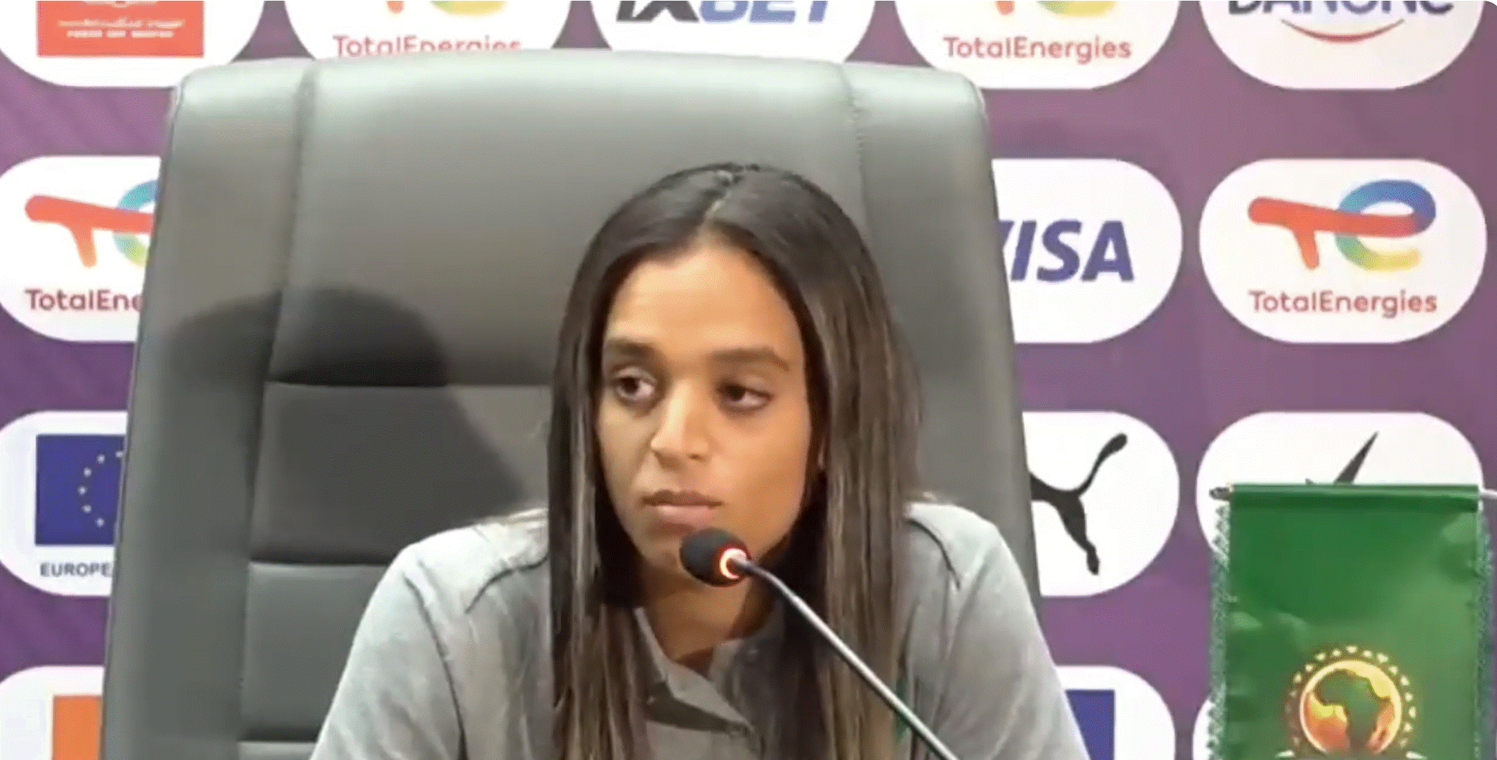 CAN féminine : Sakina Ouzraoui appelle le public à soutenir les Lionnes de l'Atlas face au Sénégal.