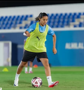 alt= Ghizlane Chebbak s'engage avec Al-Hilal