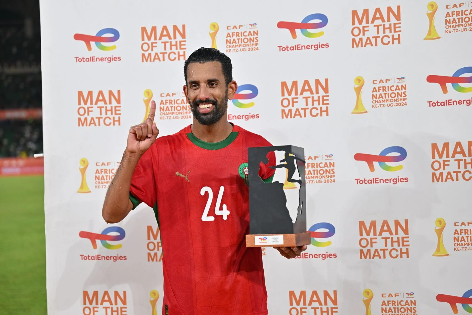 alt= Rabie Hrimat élu Homme du Match Maroc Tanzanie