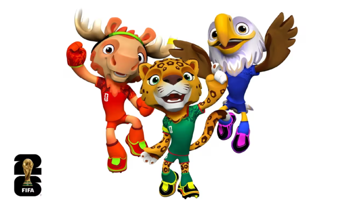 alt= La FIFA dévoile les trois mascottes du Mondial 2026