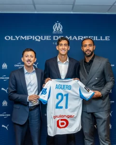 alt= Réaction Aguerd après OM-PSG
