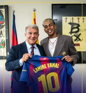 alt= Laporta calme la polémique sur le Ballon d'or 2025
