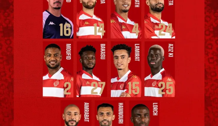 alt= Onze du WAC face au Raja