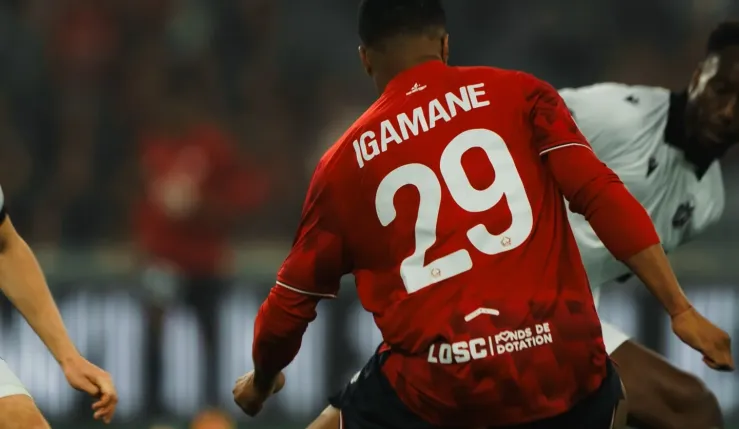 alt= Hamza Igamane participe au festival Lillois face à Metz