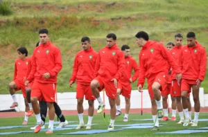 alt= Composition du Maroc face au Mexique