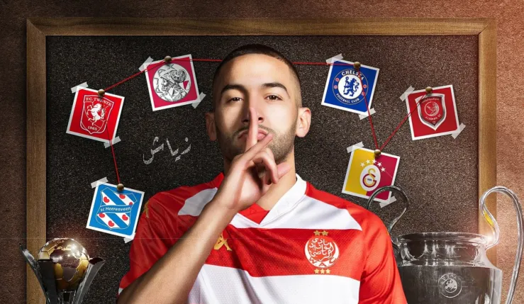 alt= Hakim Ziyech signe au Wydad
