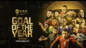 alt= trois Marocains en lice pour le but de l’année