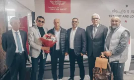 alt= El Haidaoui reçoit la délégation de l'USMA