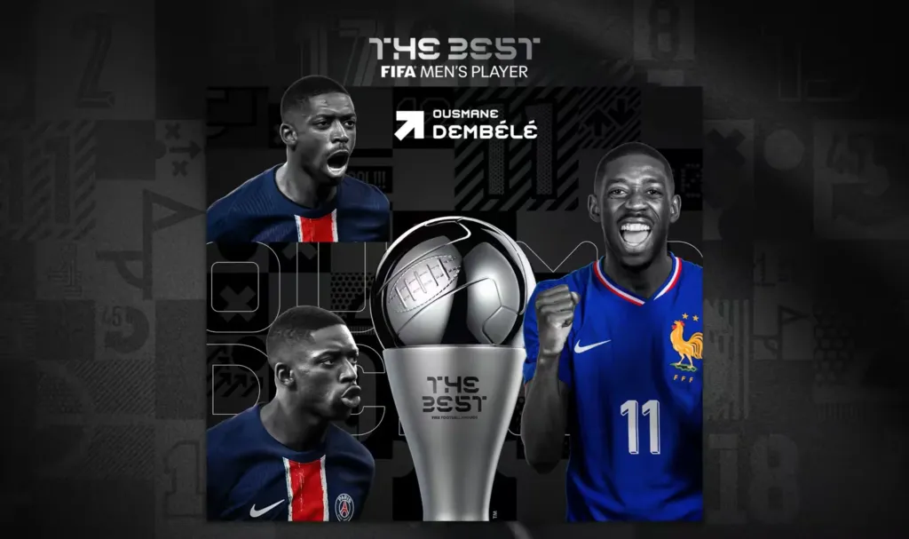 alt= Dembelé remporte le Trophée The Best