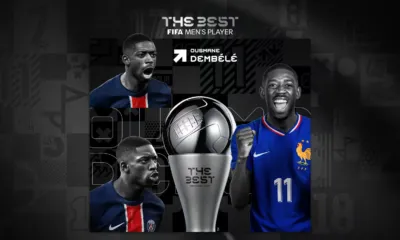 alt= Dembelé remporte le Trophée The Best