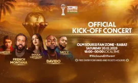 Alt= CAN 2025 - French Montana - Davido en concert à Rabat