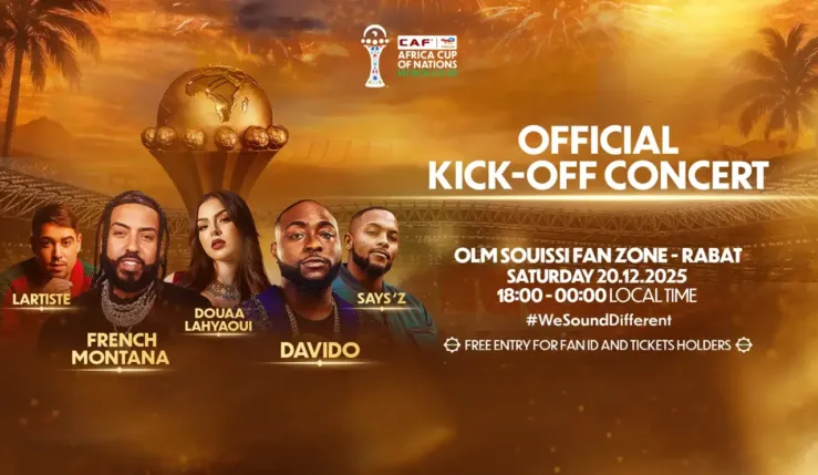Alt= CAN 2025 - French Montana - Davido en concert à Rabat