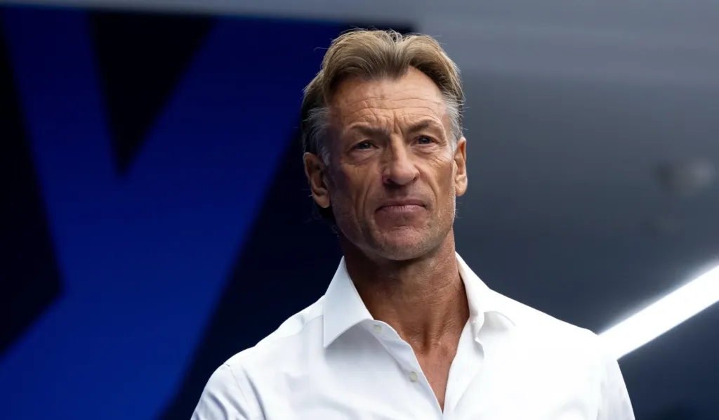 alt= Hervé Renard en colère après la défaite face u Maroc.