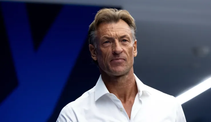 alt= Hervé Renard en colère après la défaite face u Maroc.