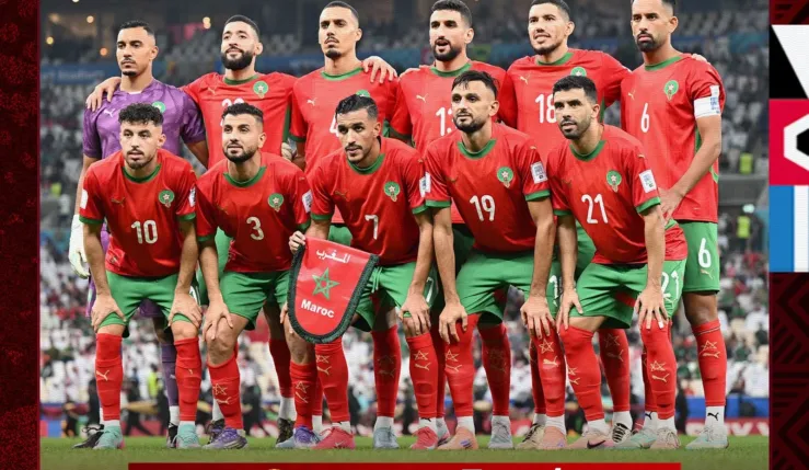 alt= Maroc vs Syrie en quart de finale de la Coupe arabe 2025.