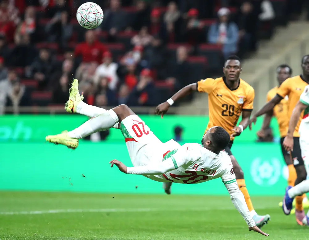 alt= CAN 2025 Le Maroc surclasse la Zambie