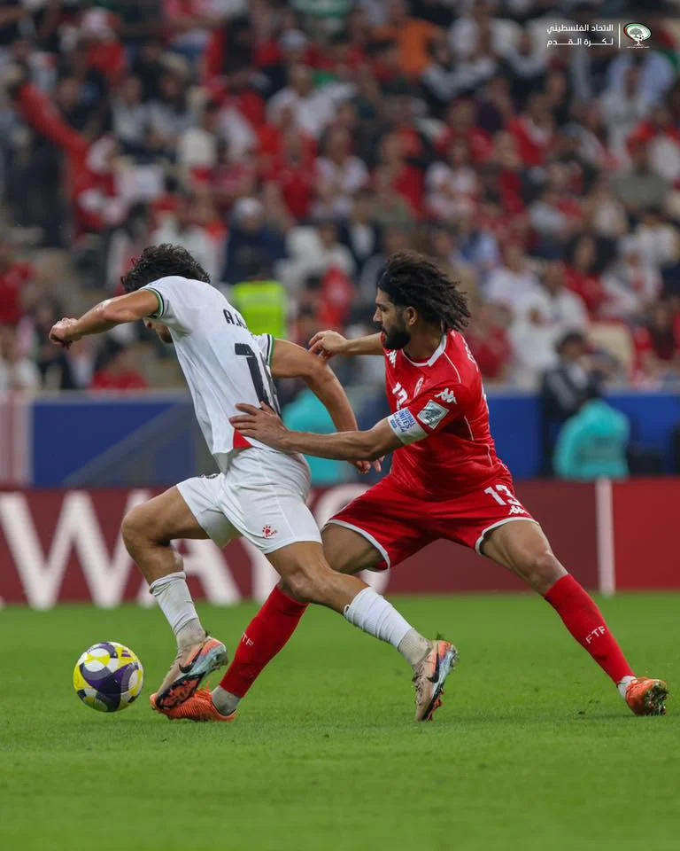 alt= la Palestine impose le nul à la Tunisie