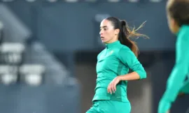 ALT= Anissa Lahmari sous le maillot des Lionnes de l'Atlas