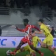 alt= Phase de jeu de la rencontre MAS - KACM lors de la 14e journée de la Botola D1.