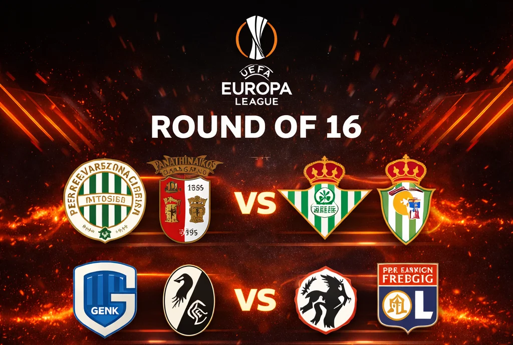 ALT= programme 8es de finale Ligue Europa affiches Lille Aston Villa Celta Vigo Lyon