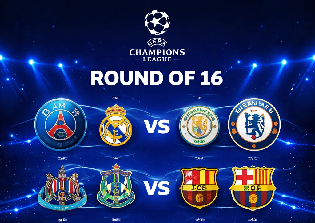 programme 8es de finale Ligue des champions affiches PSG Chelsea Real Madrid Manchester City