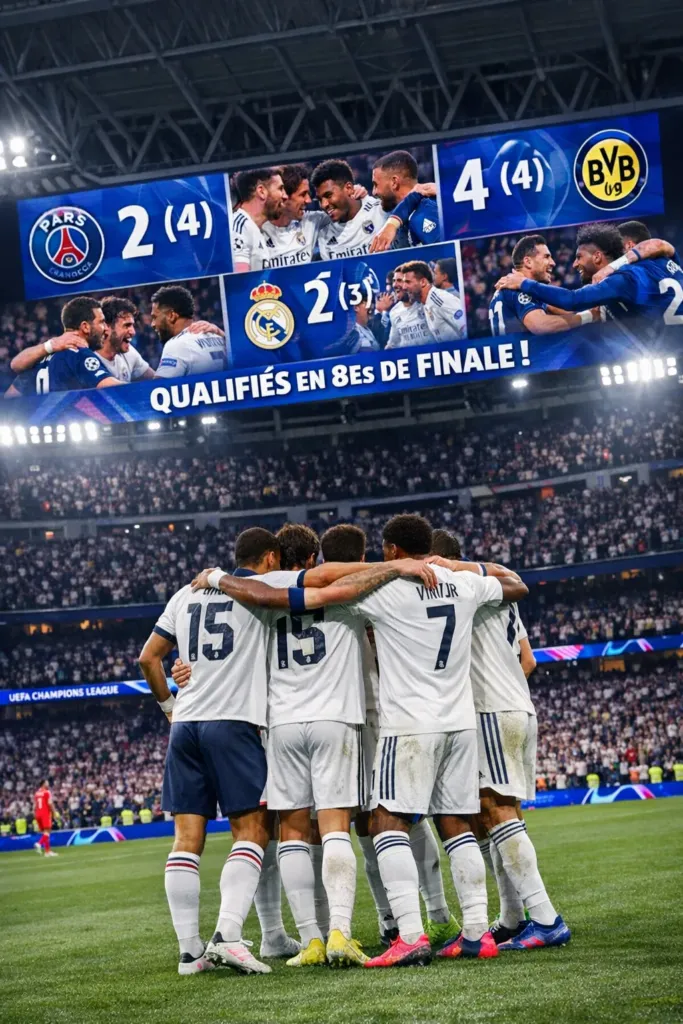 alt= PSG Real Atalanta qualifiés