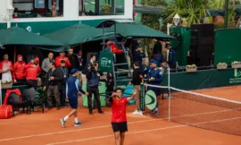 alt= Coupe Davis le Maroc et la Colombie dos à dos.