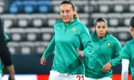 ALT= Yasmine Mrabet a inscrit un splendide but contre le Burkina Faso en amical.