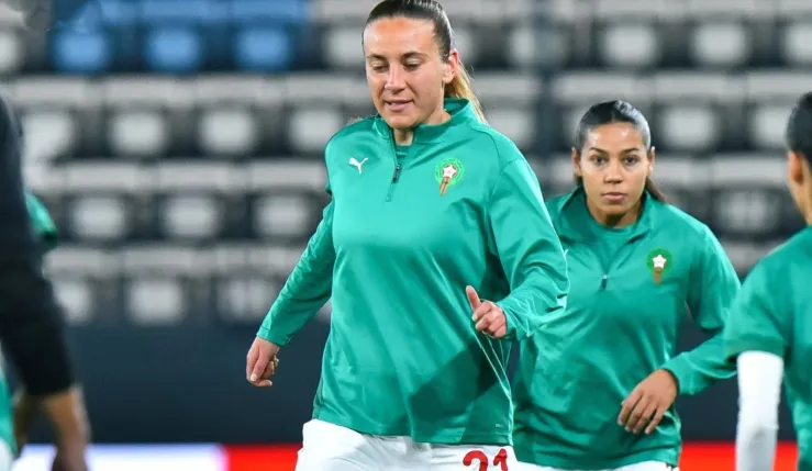 ALT= Yasmine Mrabet a inscrit un splendide but contre le Burkina Faso en amical.