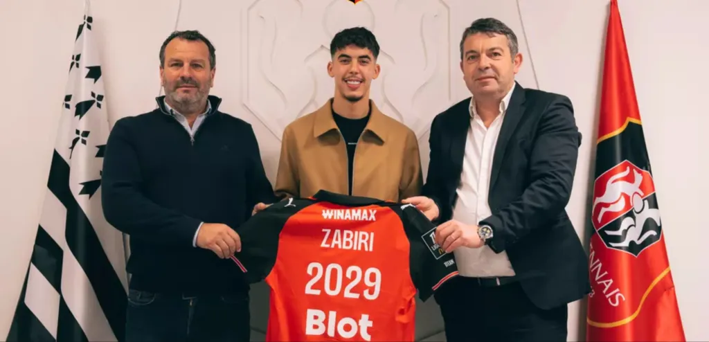 alt= Yassir Zabiri au Stade Rennais