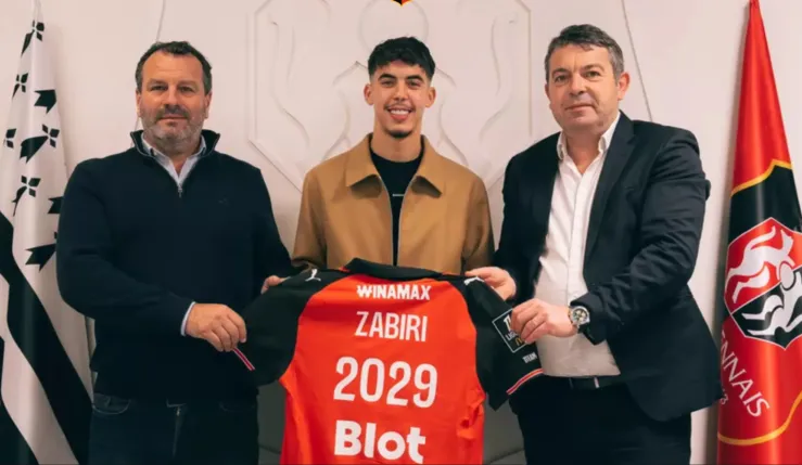 alt= Yassir Zabiri au Stade Rennais