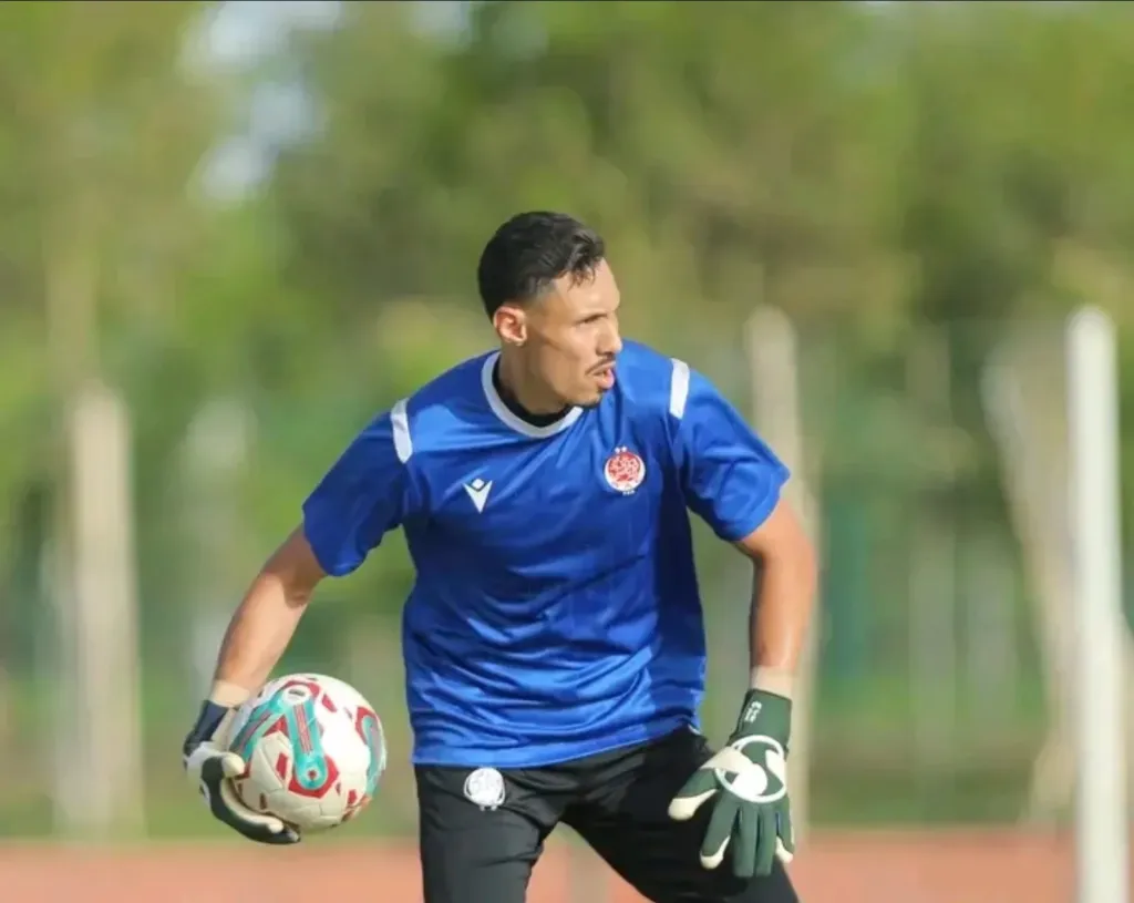 Alt= Abdelali M'Hamdi, gardien du WAC.