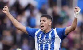 alt= Abdel Abqar sous le maillot de Getafe.