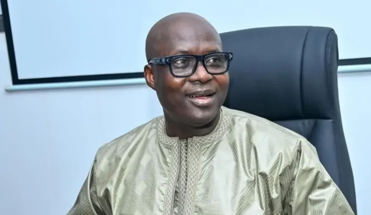 alt=Abdeoulaye Fall, président de la fédération sénégalaise de football.