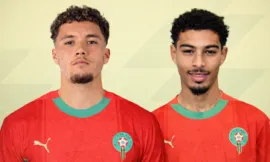 alt= Samir El Mourabet Yassine Gessime Lions de l’Atlas.