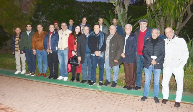 Alt= les représentants de la Fédération des associations de la presse sportive au Maroc.