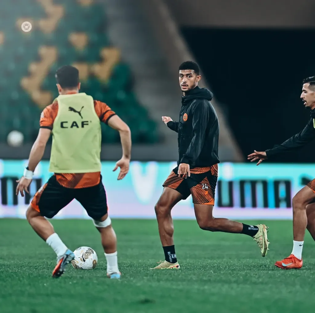 alt= séance d'entraînement de la RS Berkane. 