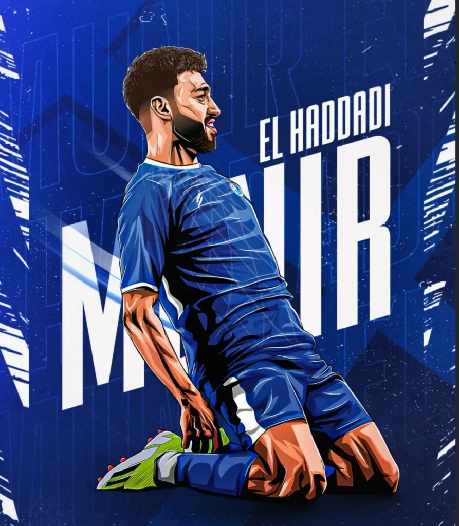alt= Munir El Haddadi avec le maillot d' Esteghlal FC. 