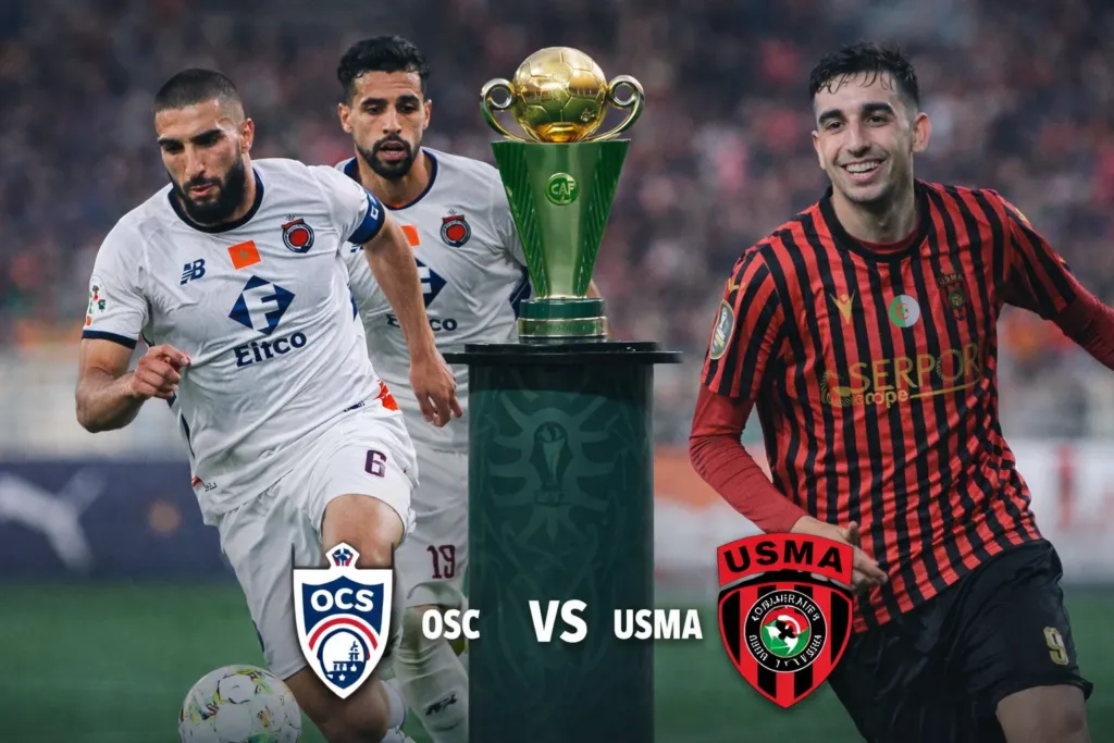 Alt= l'Olympic Safi affronte l'USM Alger en demi-finale de la Coupe de la CAF.