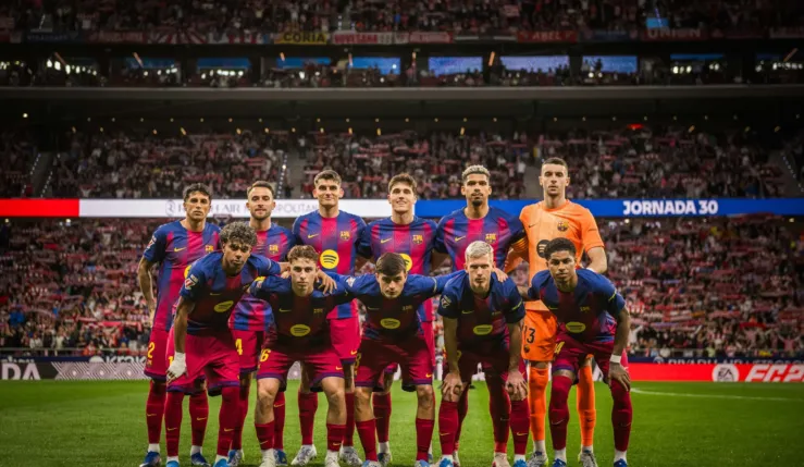 Alt= Le FC Barcelone dompte l'Atletico Madrid et se rapproche du titre.