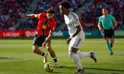 Alt= phase de jeu du match RCD Majorque - Real Madrid.
