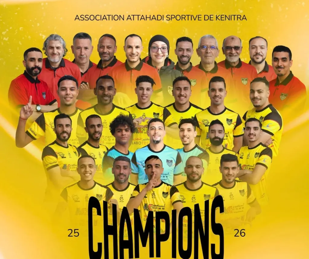 alt= futsal saison historique Tahadi Ryadi de Kénitra